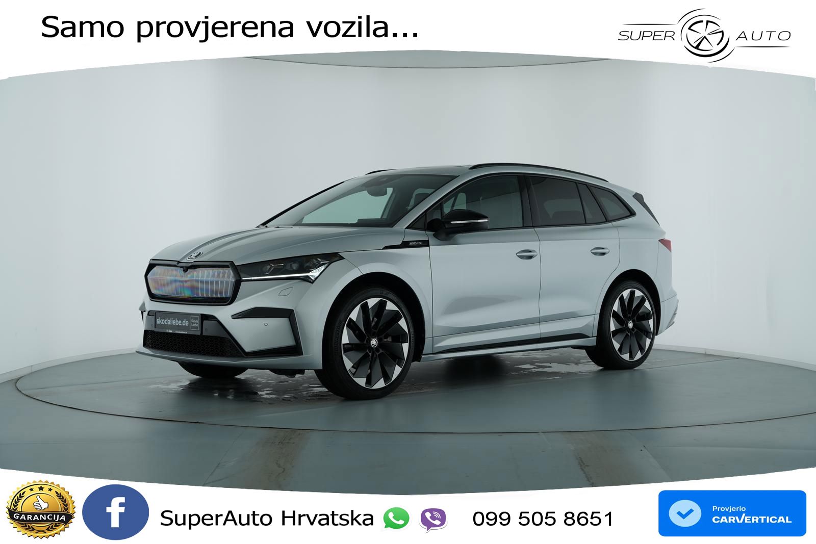 Škoda Enyaq iV 80x 82 kWh (265 KS) AWD SportLine LED+GR SJED+ACC