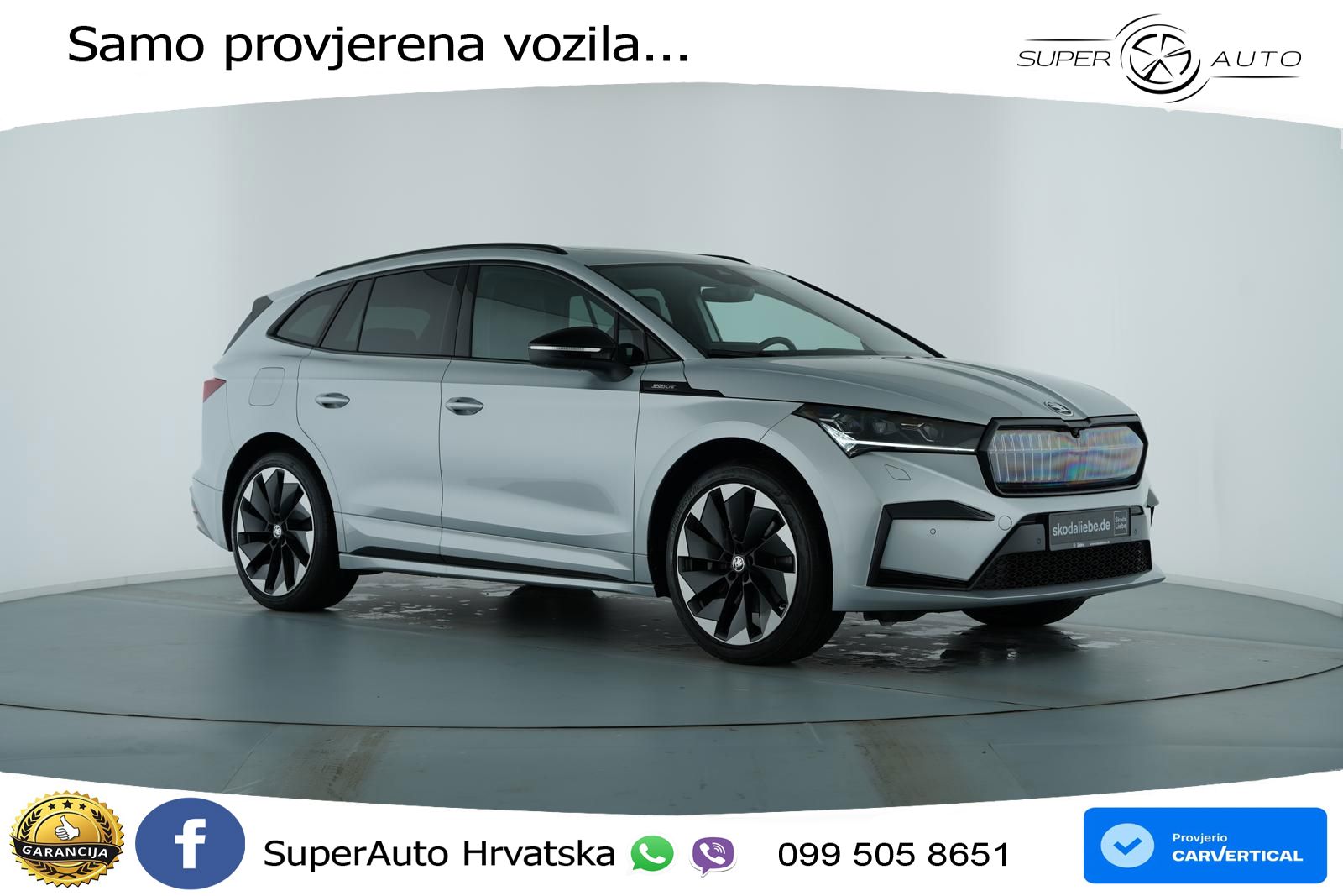 Škoda Enyaq iV 80x 82 kWh (265 KS) AWD SportLine LED+GR SJED+ACC