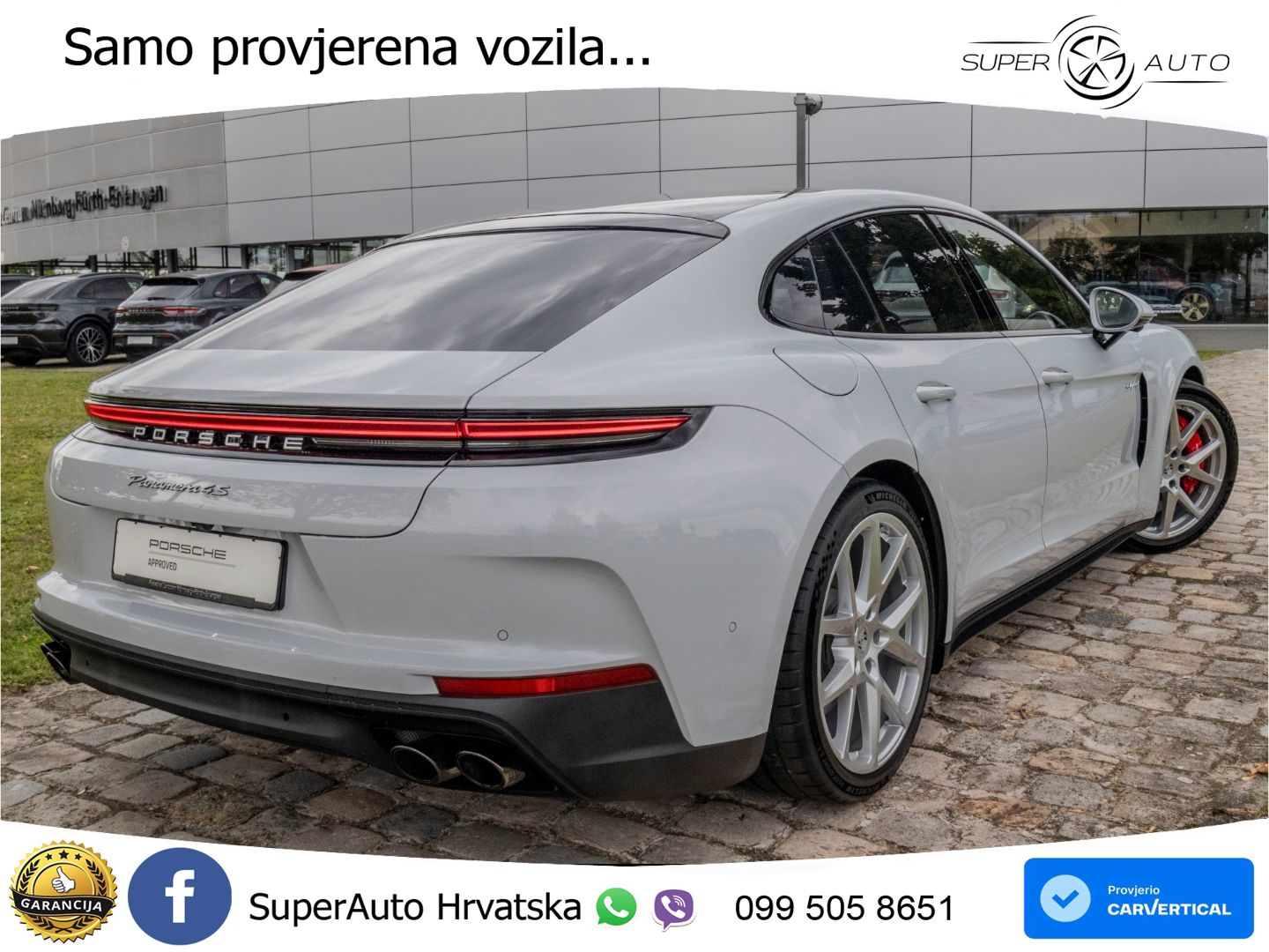 Porsche Panamera 4S 2.9 V6 (544 KS) E-Hybrid PDK ZRAČNI+ACC+GR SJED+KAM+PANO