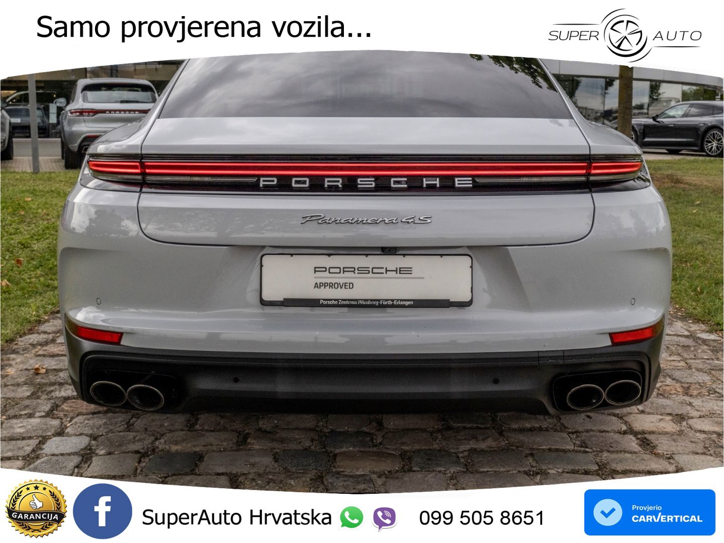 Porsche Panamera 4S 2.9 V6 (544 KS) E-Hybrid PDK ZRAČNI+ACC+GR SJED+KAM+PANO