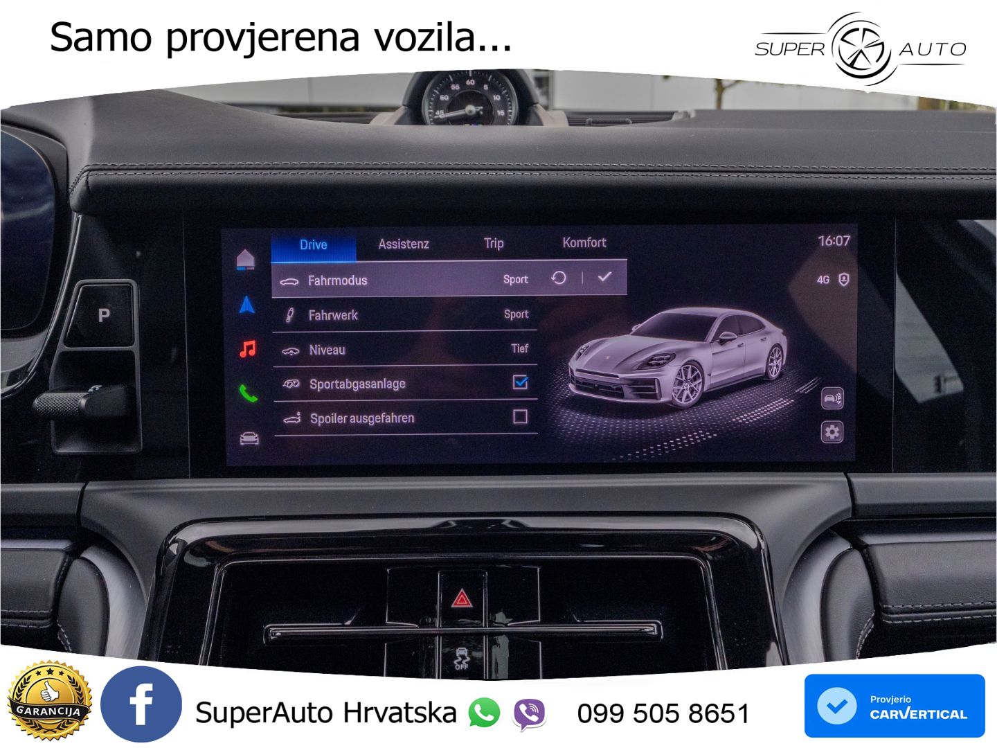 Porsche Panamera 4S 2.9 V6 (544 KS) E-Hybrid PDK ZRAČNI+ACC+GR SJED+KAM+PANO