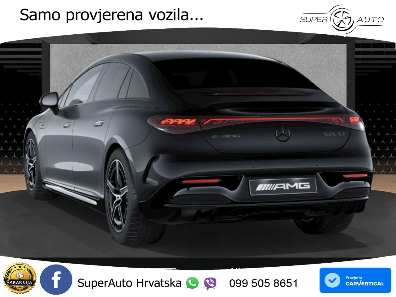 Mercedes EQE AMG 53 100 kWh (625 KS) 4MATIC+ ZRAČNI+ACC+GR SJED+KAM