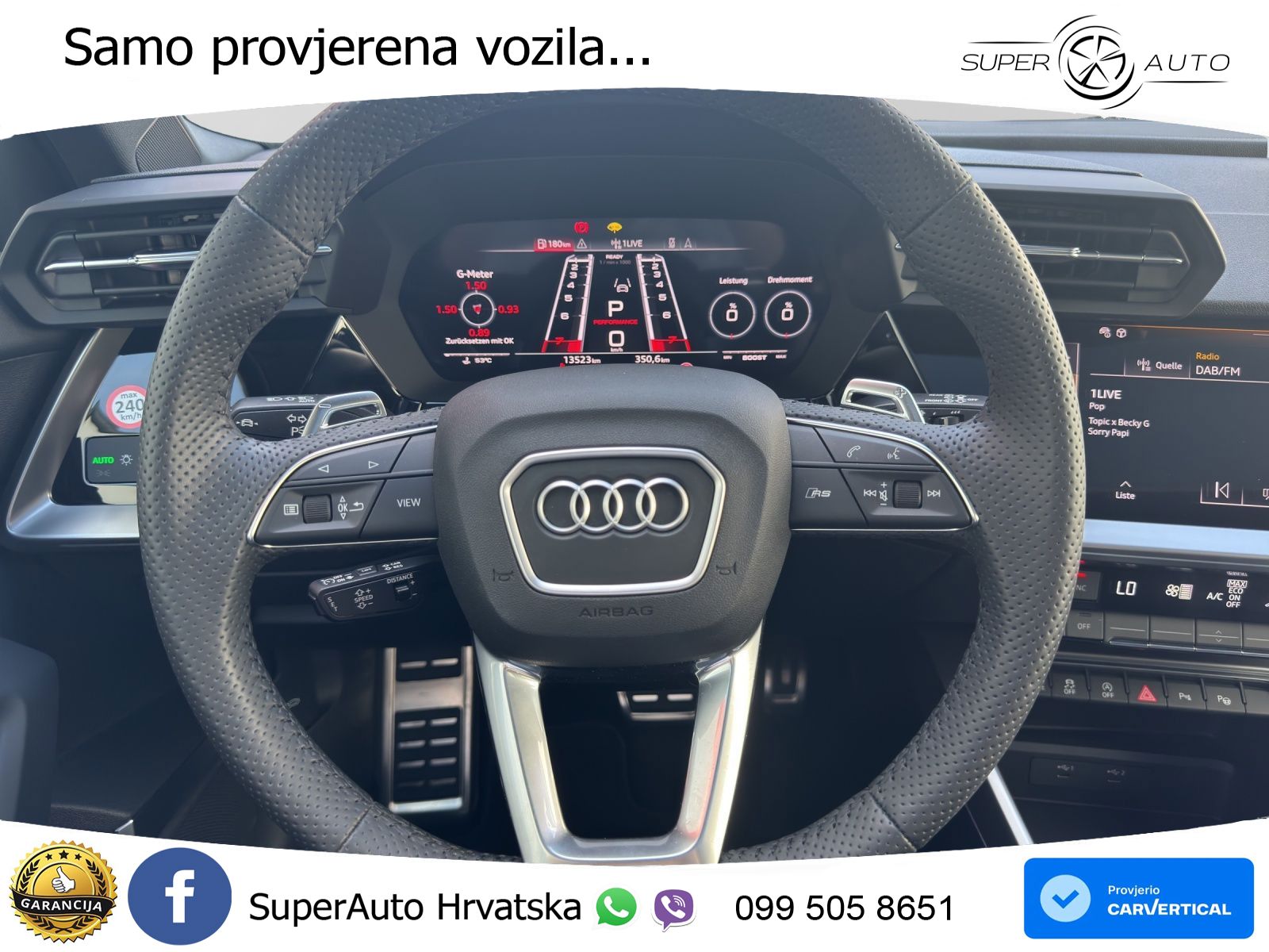 Audi RS3 Sportback 2.5 TFSI (400 KS) quattro S tronic LED+GR SJED+ACC