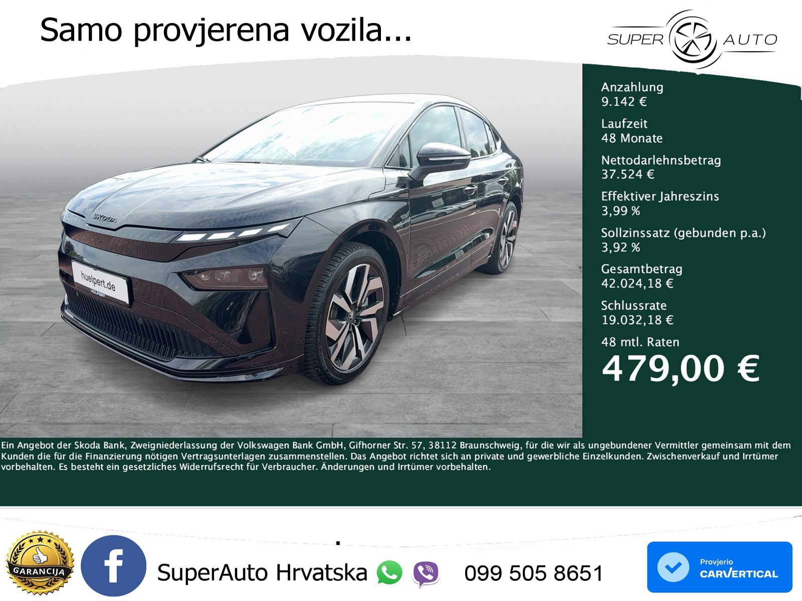 Škoda Enyaq Coupe iV 85 82 kWh (286 KS) SportLine LED+GR SJED+ACC