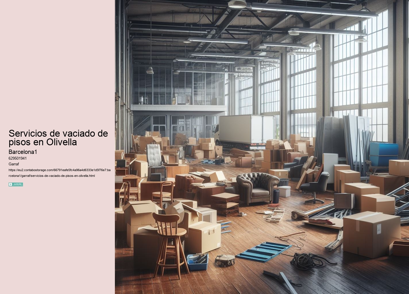 Servicios de vaciado de pisos en Olivella