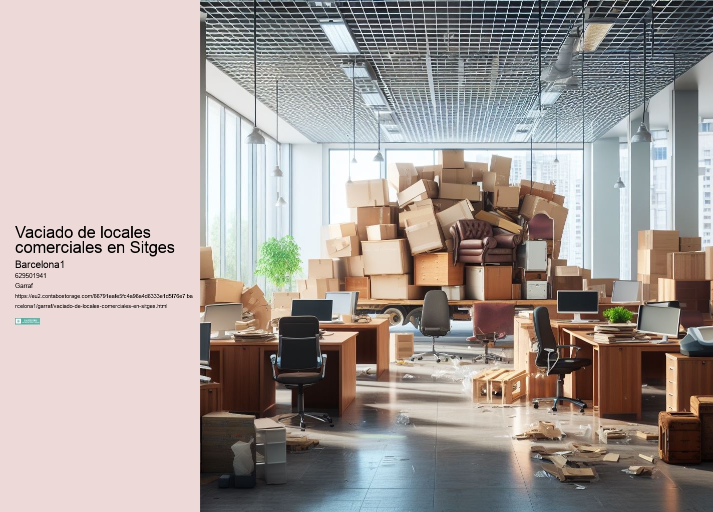 Vaciado de locales comerciales en Sitges