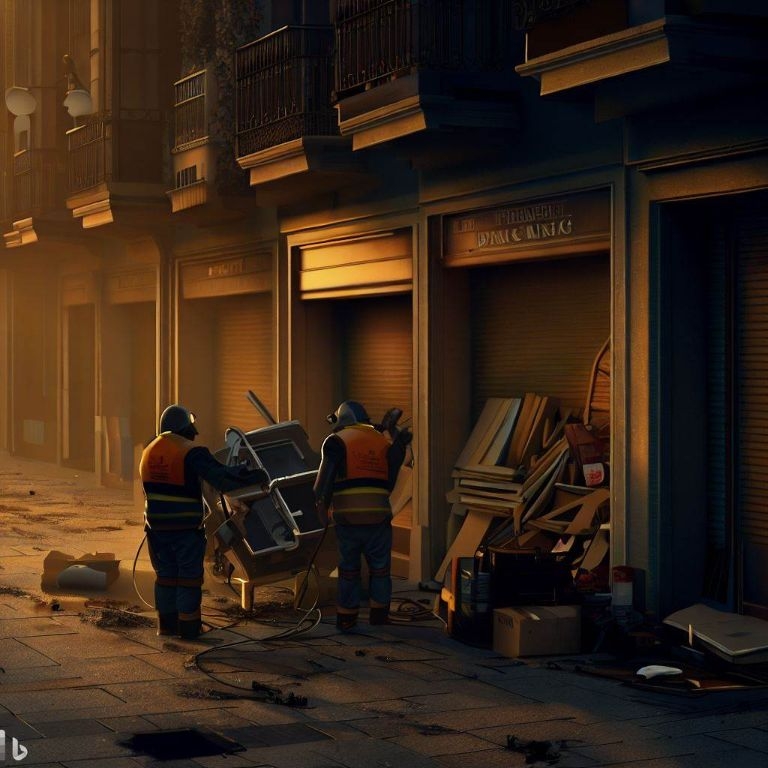 Vaciado de locales comerciales en Venturada