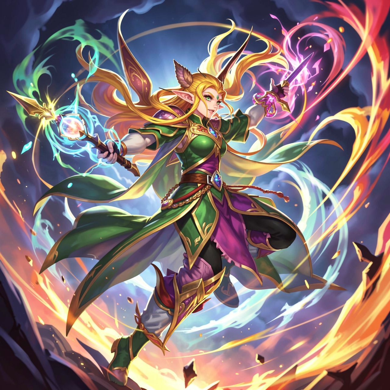 fantasy elf mage