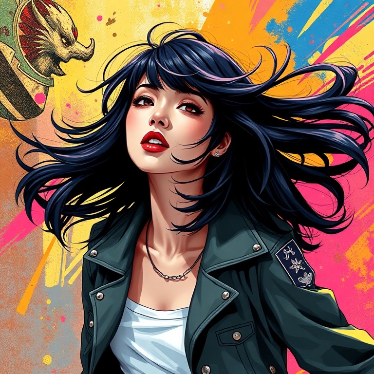 Girl with black hair