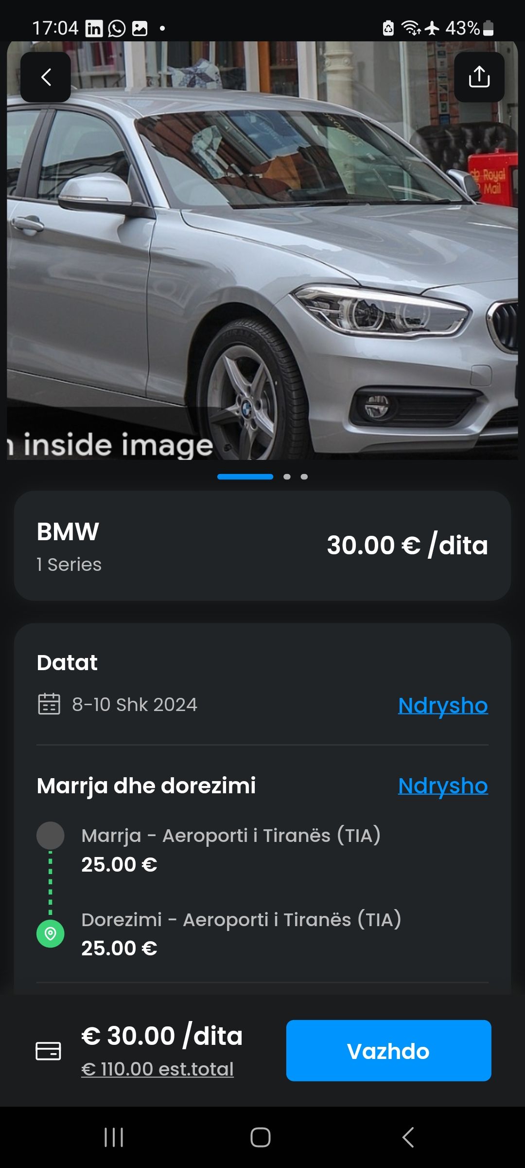 Chrysler 300 RentX Albania