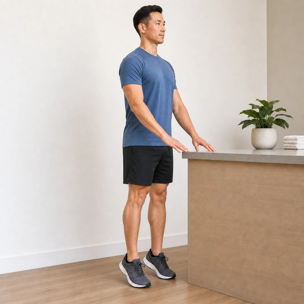 Calf Raise (Double Leg) - Step 2 of 4: Lift heels as high as comfortable