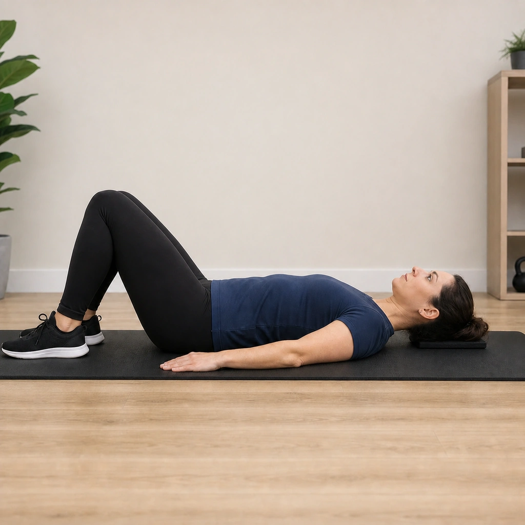 Chin Tuck Progression Series - Step 2 of 5: Rest 30 seconds