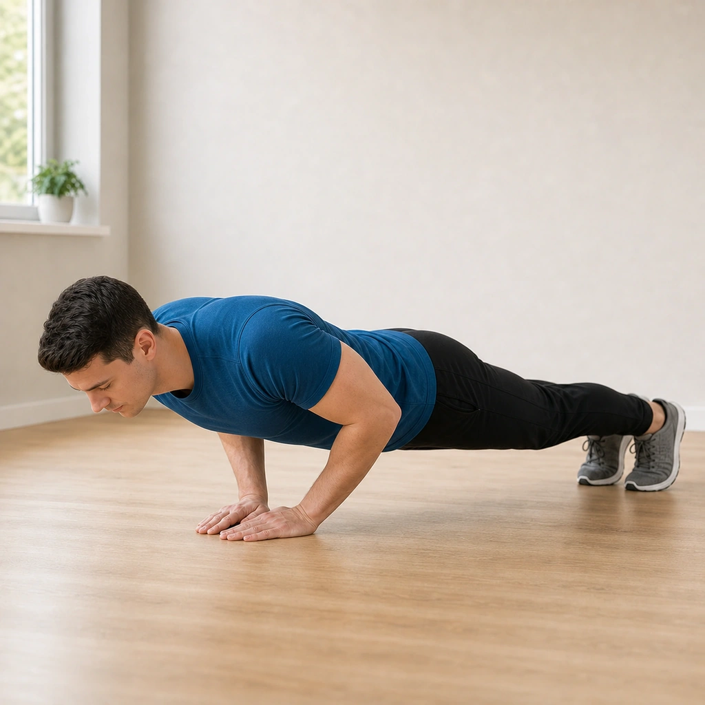 Close Grip Push-Up - Step 2 of 5: Lower chest toward your hands