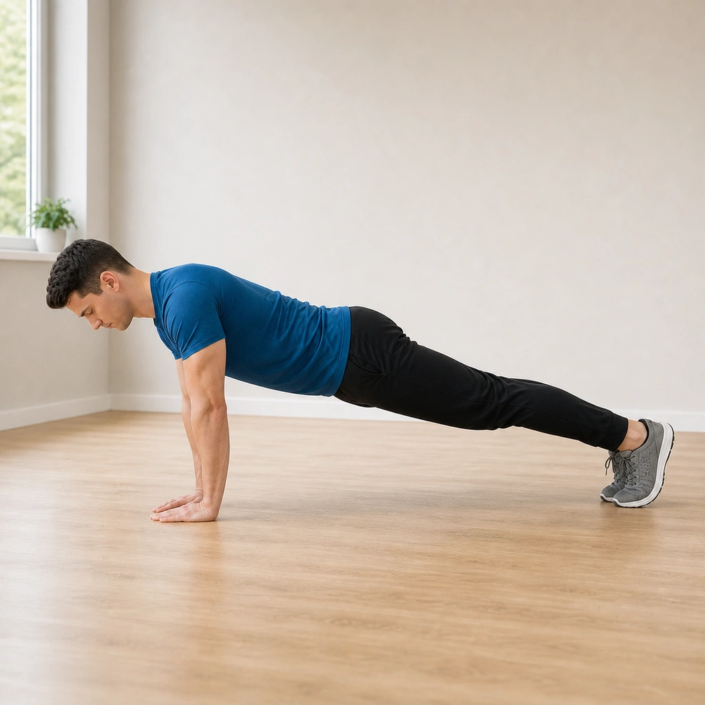 Close Grip Push-Up - Step 5 of 5: Keep body straight throughout