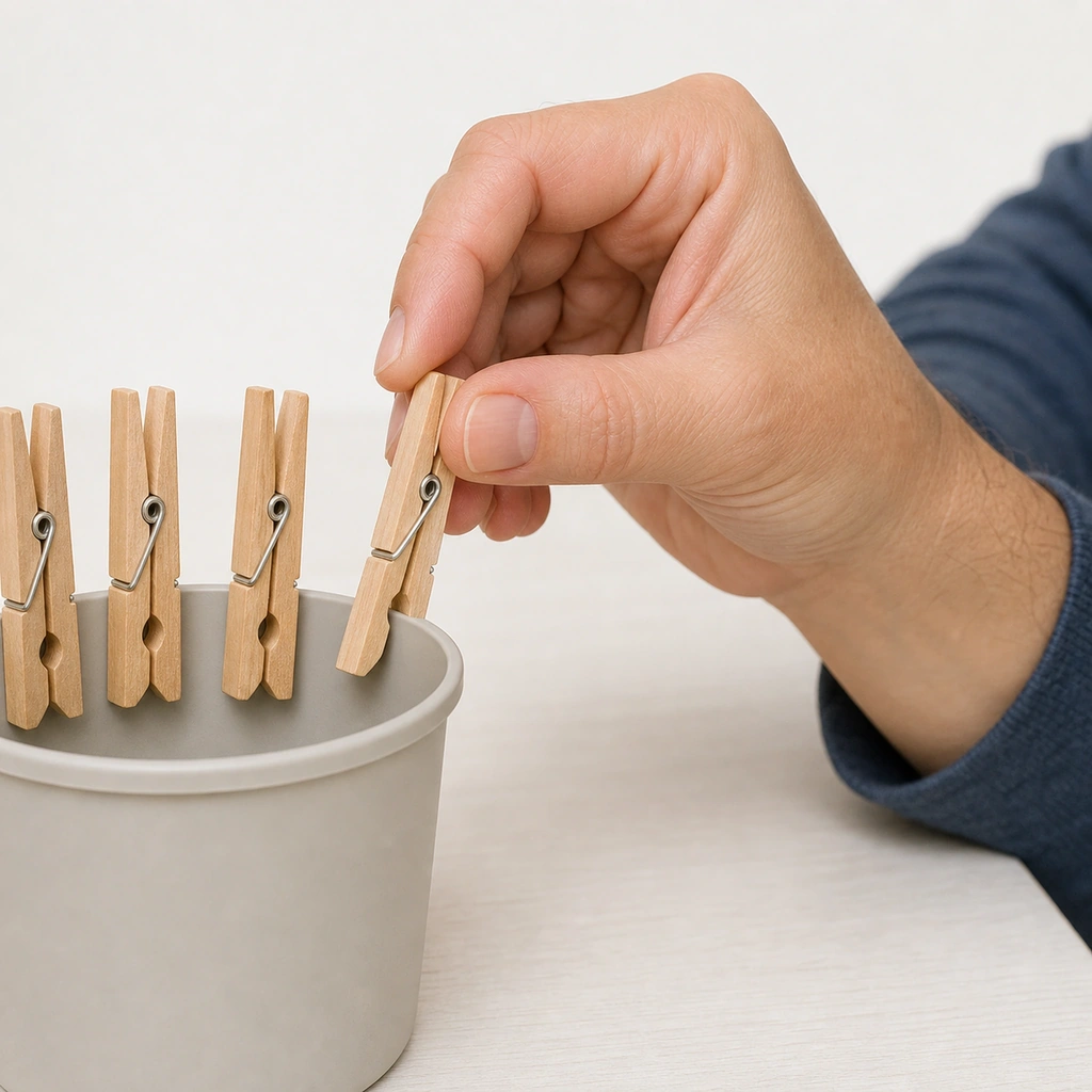 Clothespin Pinches - Step 4 of 5: Repeat with remaining clothespins