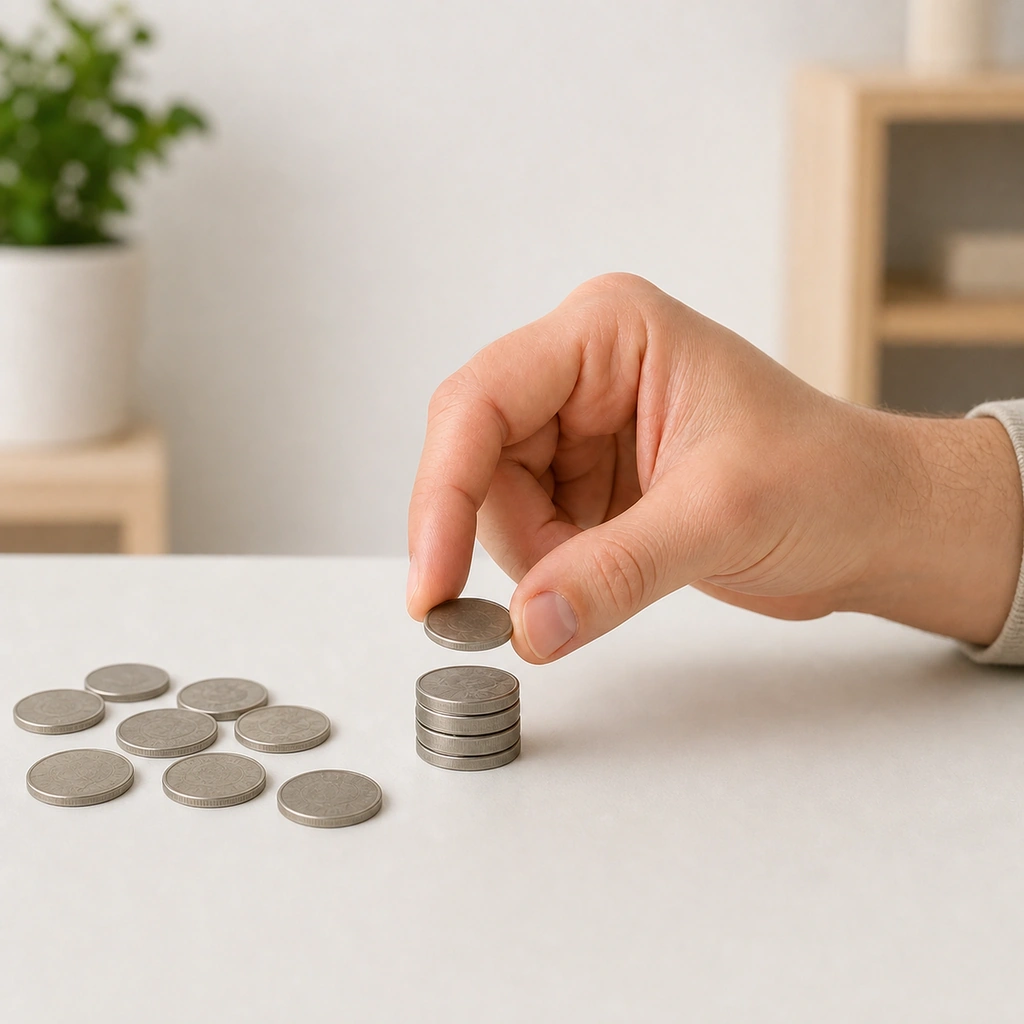 Coin Pickup and Stack - Step 3 of 5: Stack it carefully