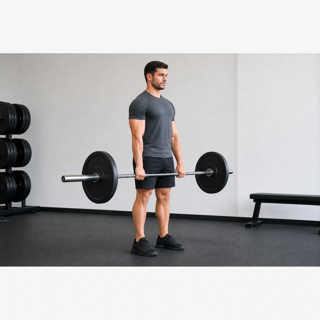 Conventional Deadlift - Step 5 of 7: Push floor away, keep bar close to legs