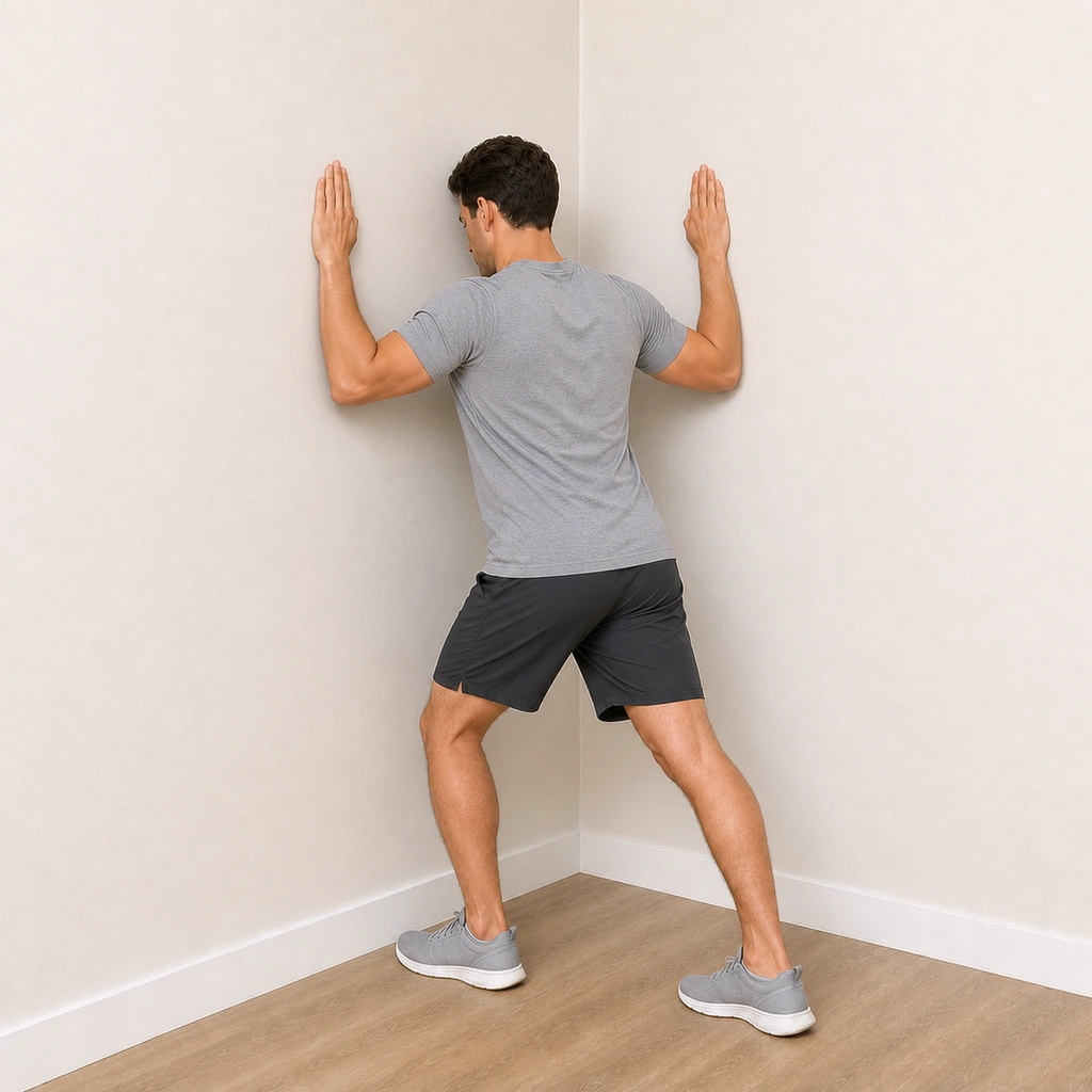 Corner Pec Stretch - Step 3 of 6: Feel the stretch across your chest
