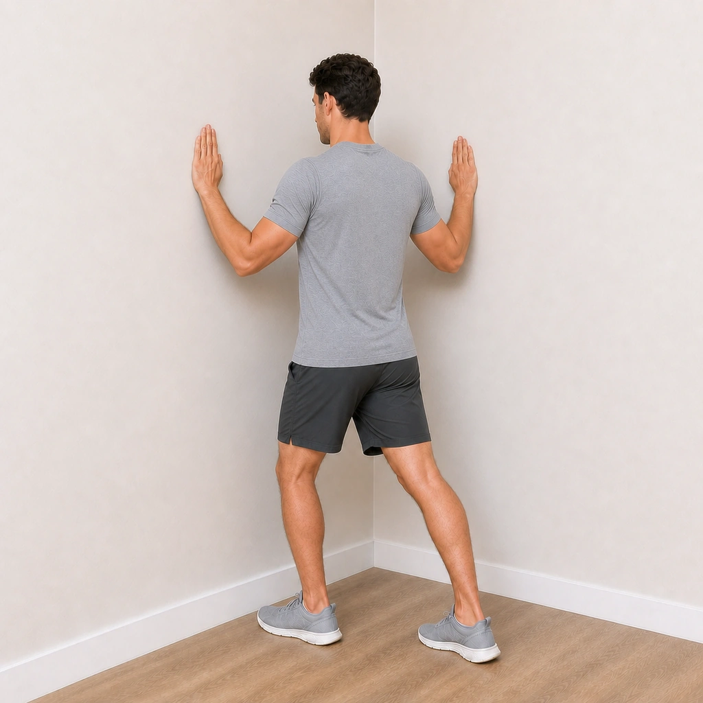 Corner Pec Stretch - Step 6 of 6: Push back to return