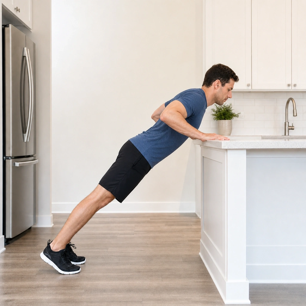 Counter Push-Up - Step 3 of 5: Get as low as comfortable
