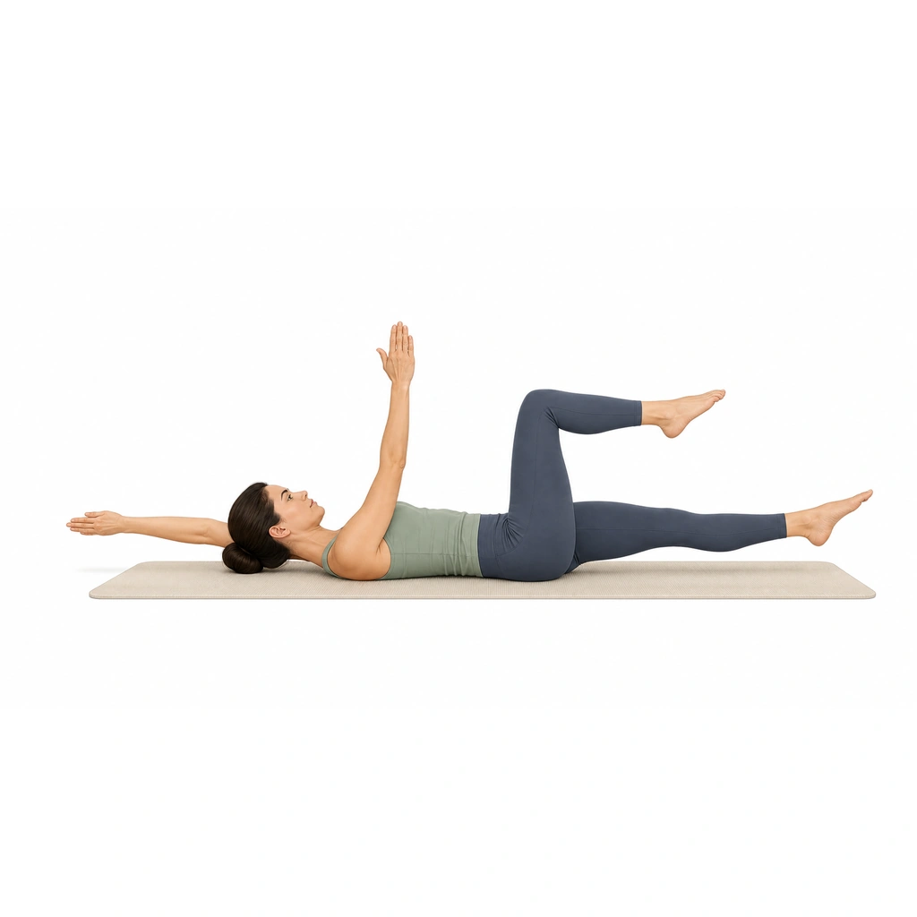 Dead Bug with Neck Neutral - Step 5 of 5: Repeat with opposite arm and leg