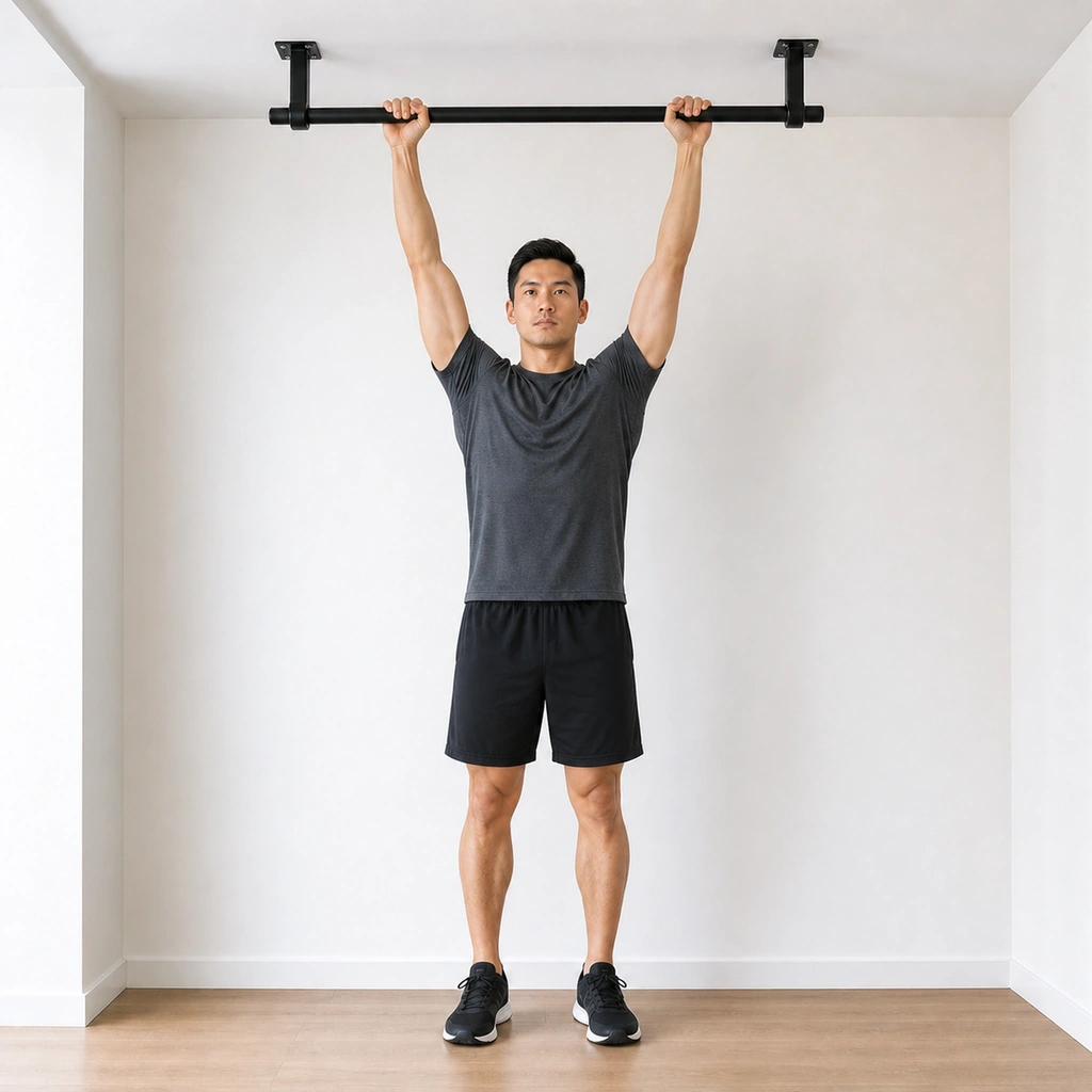 Dead Hang - Step 5 of 5: Lower feet to ground safely