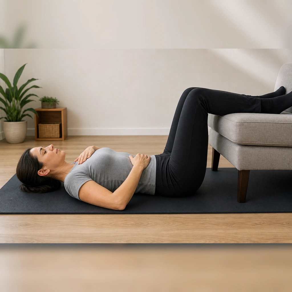 Diaphragmatic Breathing (90/90 Position)