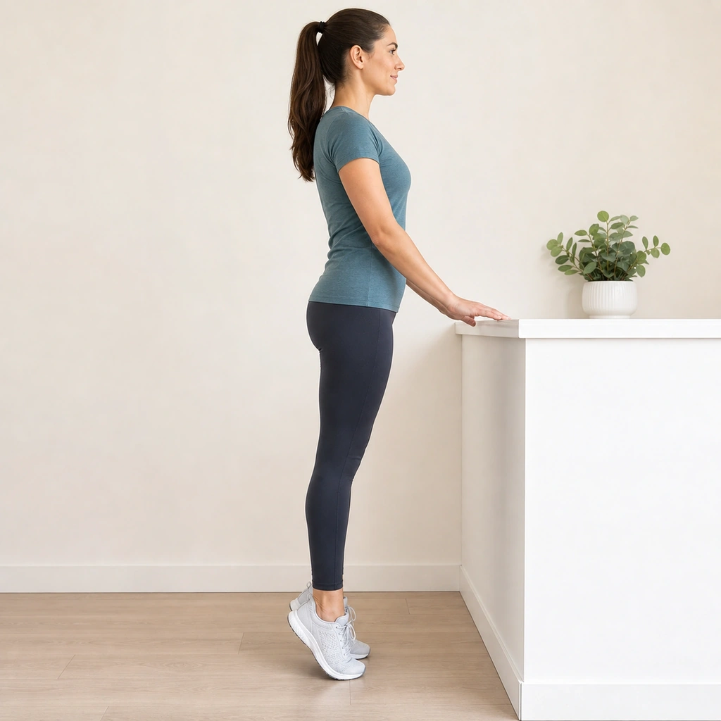 Double-Leg Calf Raises - Step 3 of 4: Hold at top for 1-2 seconds