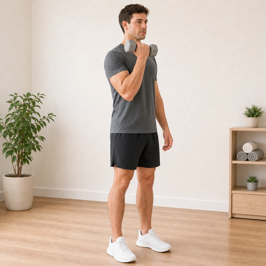 Eccentric Biceps Curl - Step 2 of 5: Remove assistance
