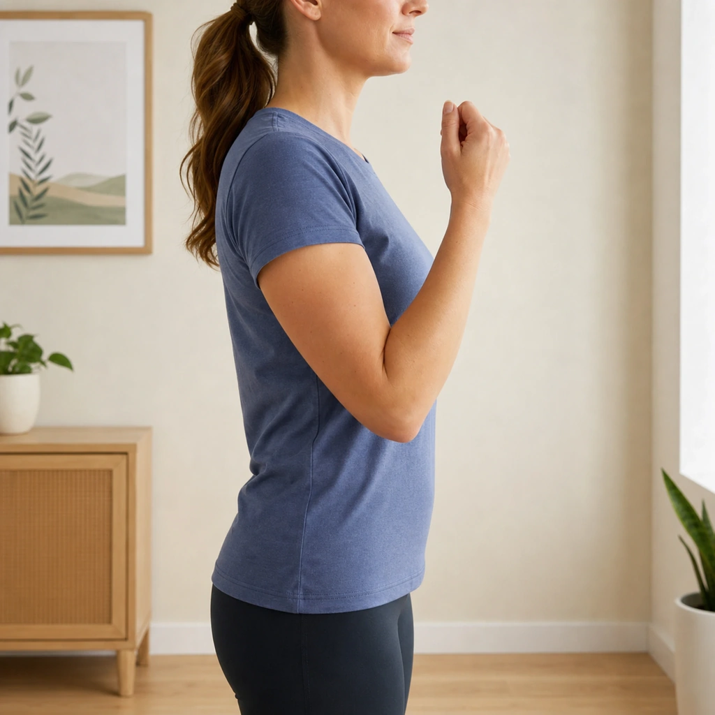 Elbow Bend and Straighten - Step 2 of 5: Bring your hand toward your shoulder