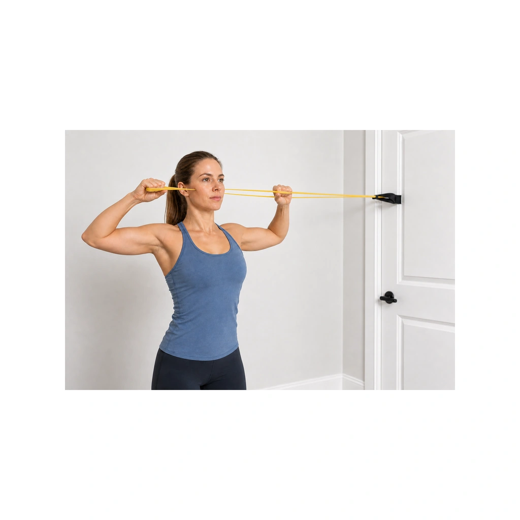 Face Pull - Step 3 of 6: Spread the rope apart as you pull