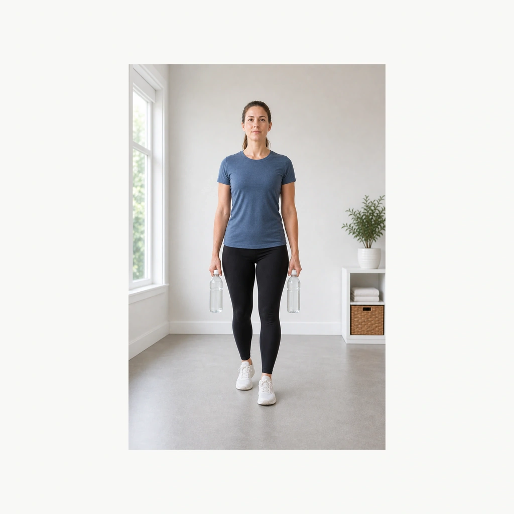 Farmer Carry (Light, Grip Focus) - Step 2 of 5: Walk at steady pace