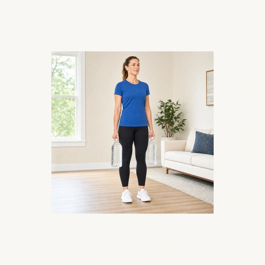 Farmer Carry (Posture Under Load) - Step 2 of 6: Maintain tall posture throughout