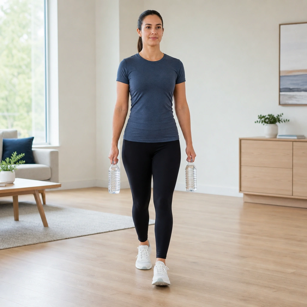 Farmer Carry (Posture Walk) - Step 4 of 5: Maintain good posture throughout