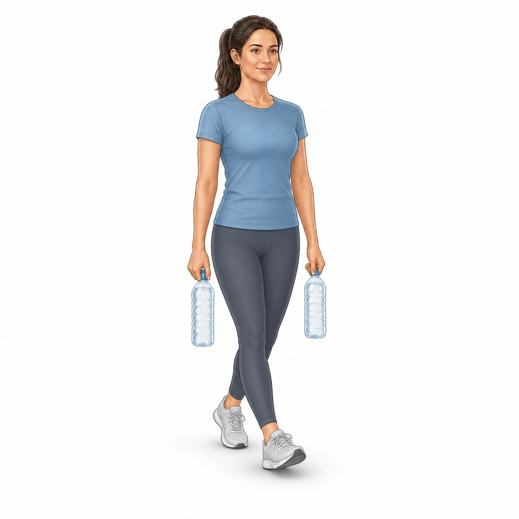 Farmer Carry - Step 2 of 5: Walk forward with controlled steps