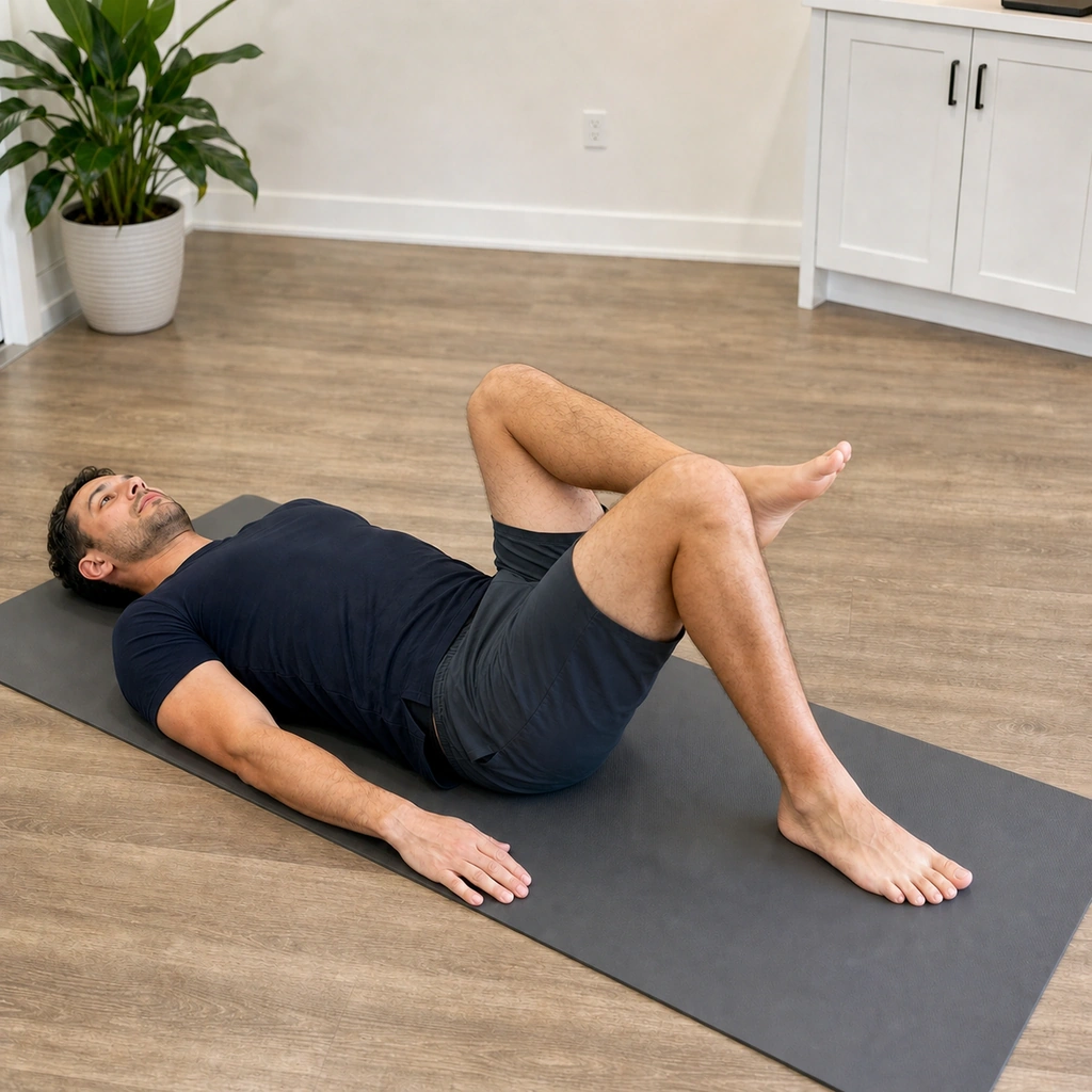 Figure-4 Stretch - Step 4 of 4: Hold and breathe