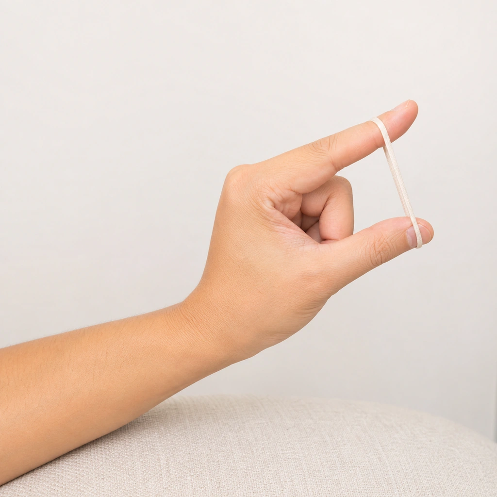 Finger Extension Band (Individual) - Step 2 of 5: Hold briefly at end range