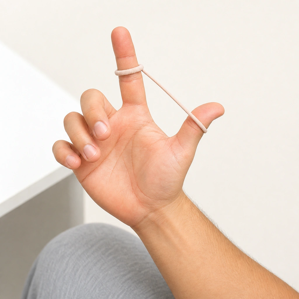 Finger Extension Band (Individual) - Step 5 of 5: Repeat for ring and pinky