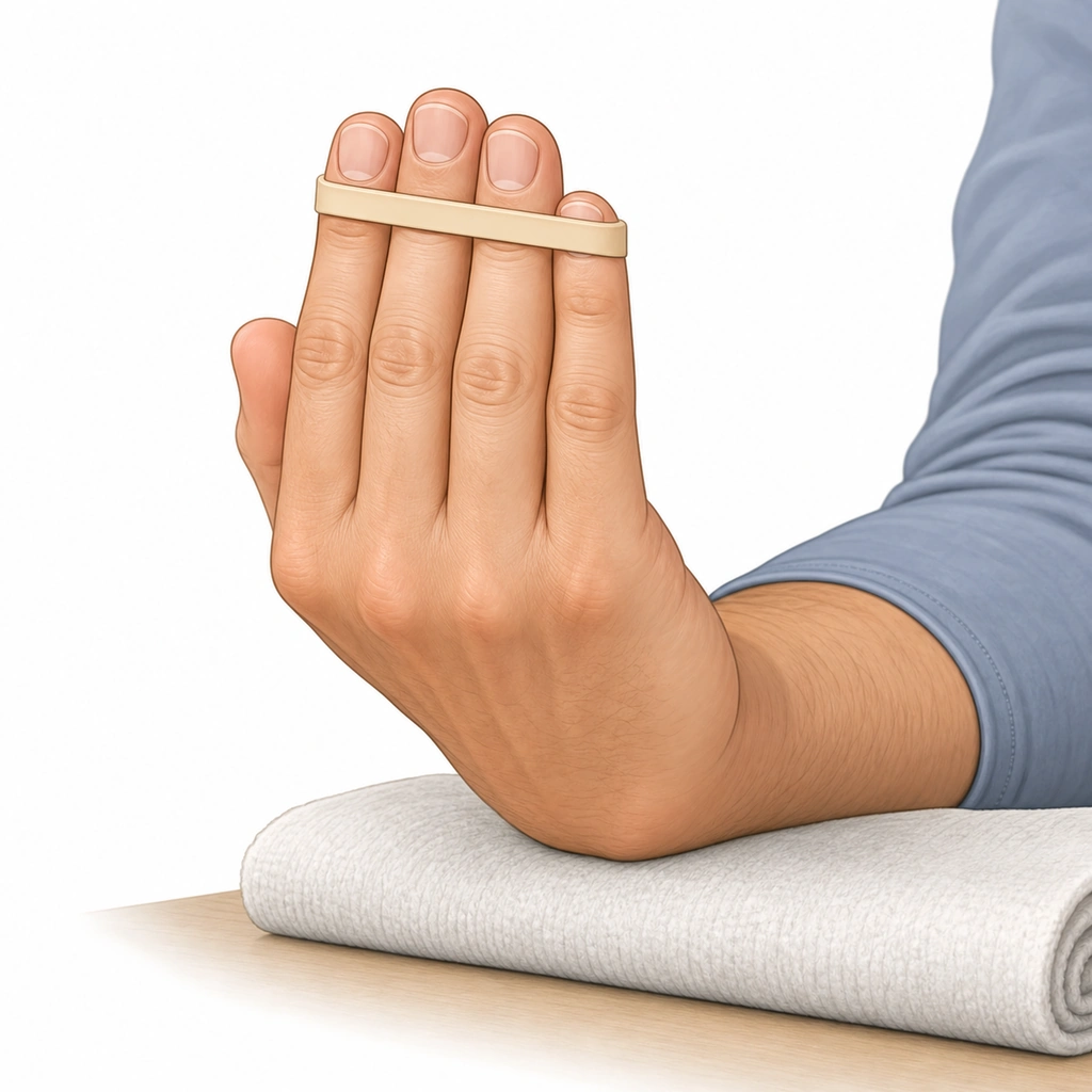 Finger Extension with Band - Step 5 of 5: Repeat