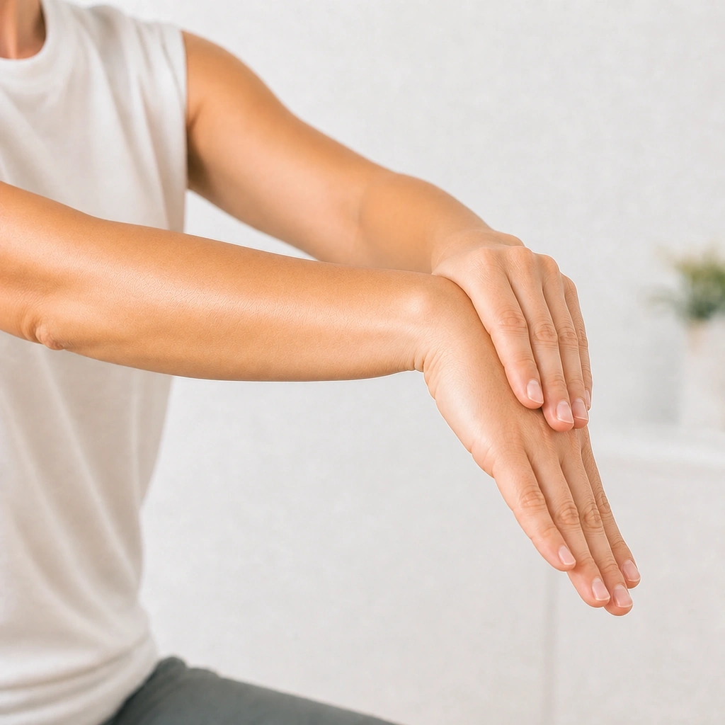 Finger Extensor Stretch (Gentle) - Step 2 of 5: Keep elbow straight