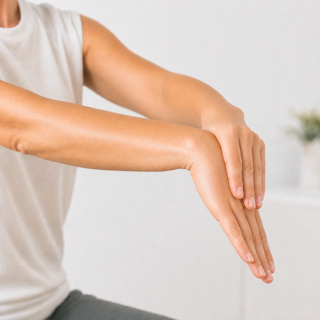 Finger Extensor Stretch (Gentle) - Step 4 of 5: Hold 15-30 seconds