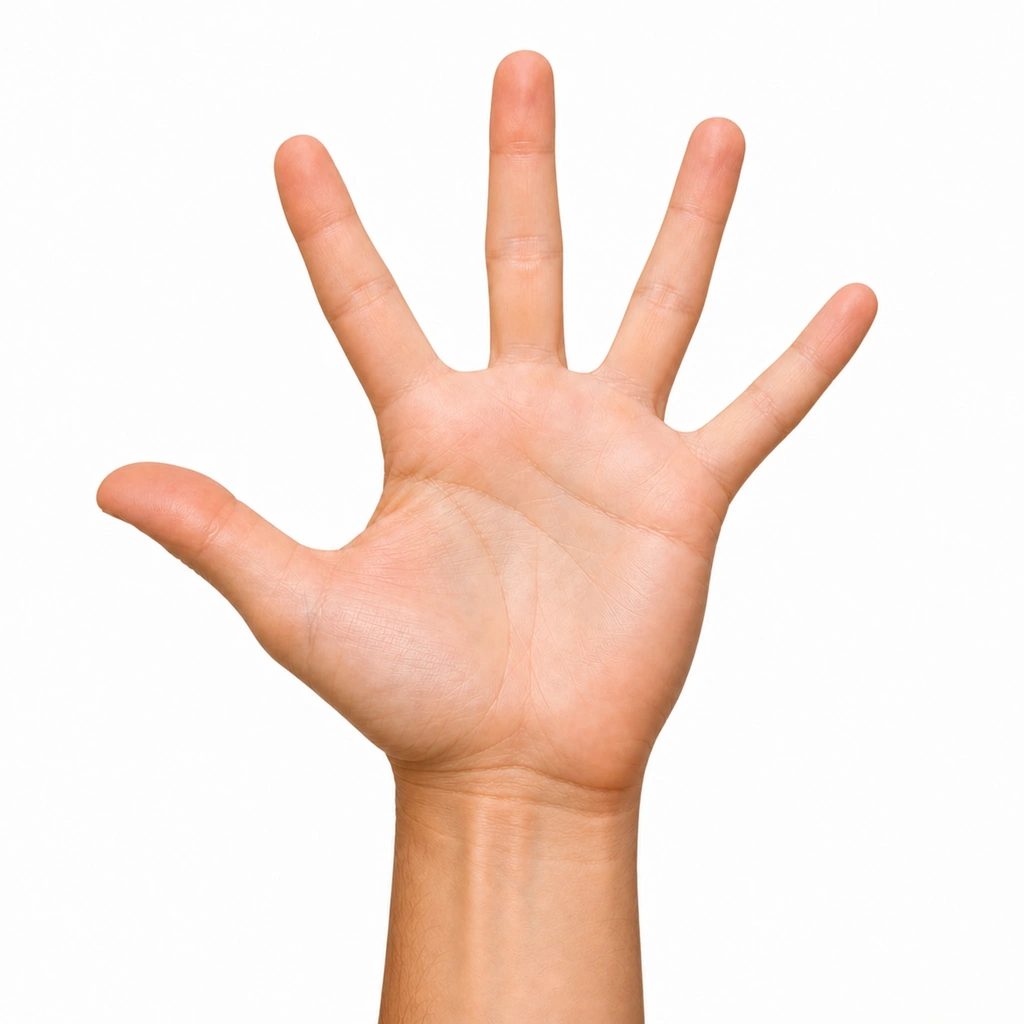 Finger Spreads (Abduction/Adduction) - Step 2 of 4: Hold for 1-2 seconds