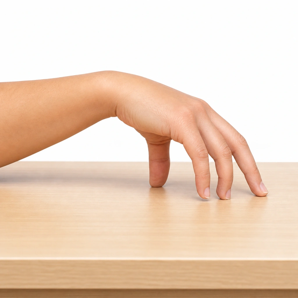 Finger Walking (Table) - Step 4 of 5: Walk to end of reach