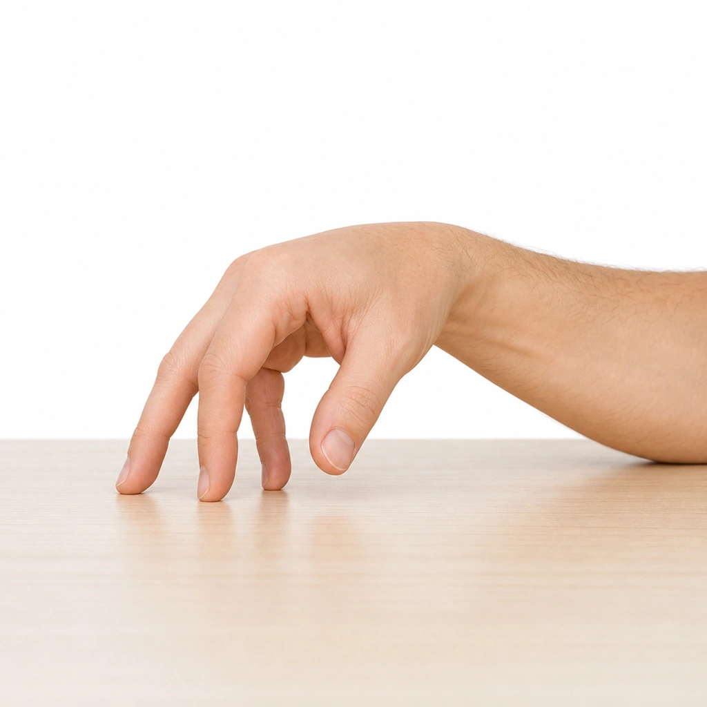 Finger Walking (Table) - Step 5 of 5: Walk back to start