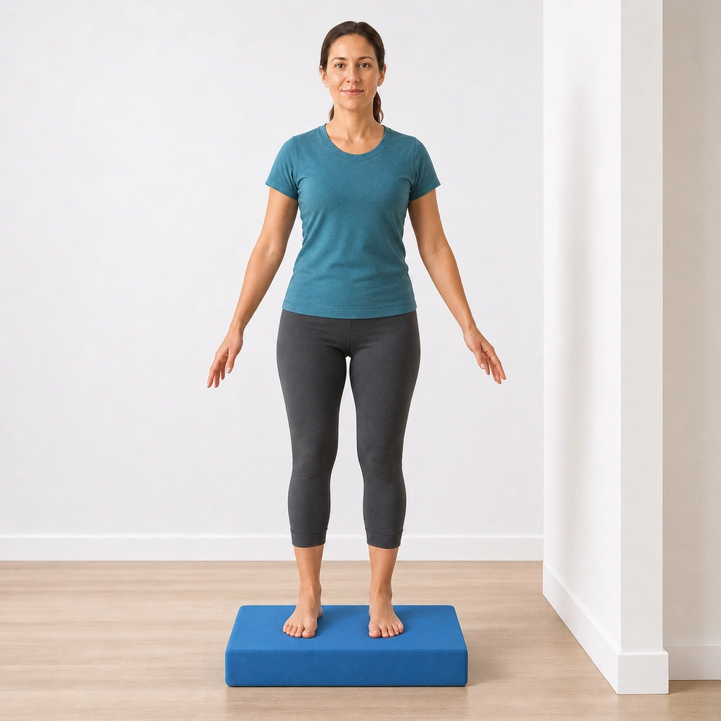 Foam Pad Balance (Double to Single Leg)