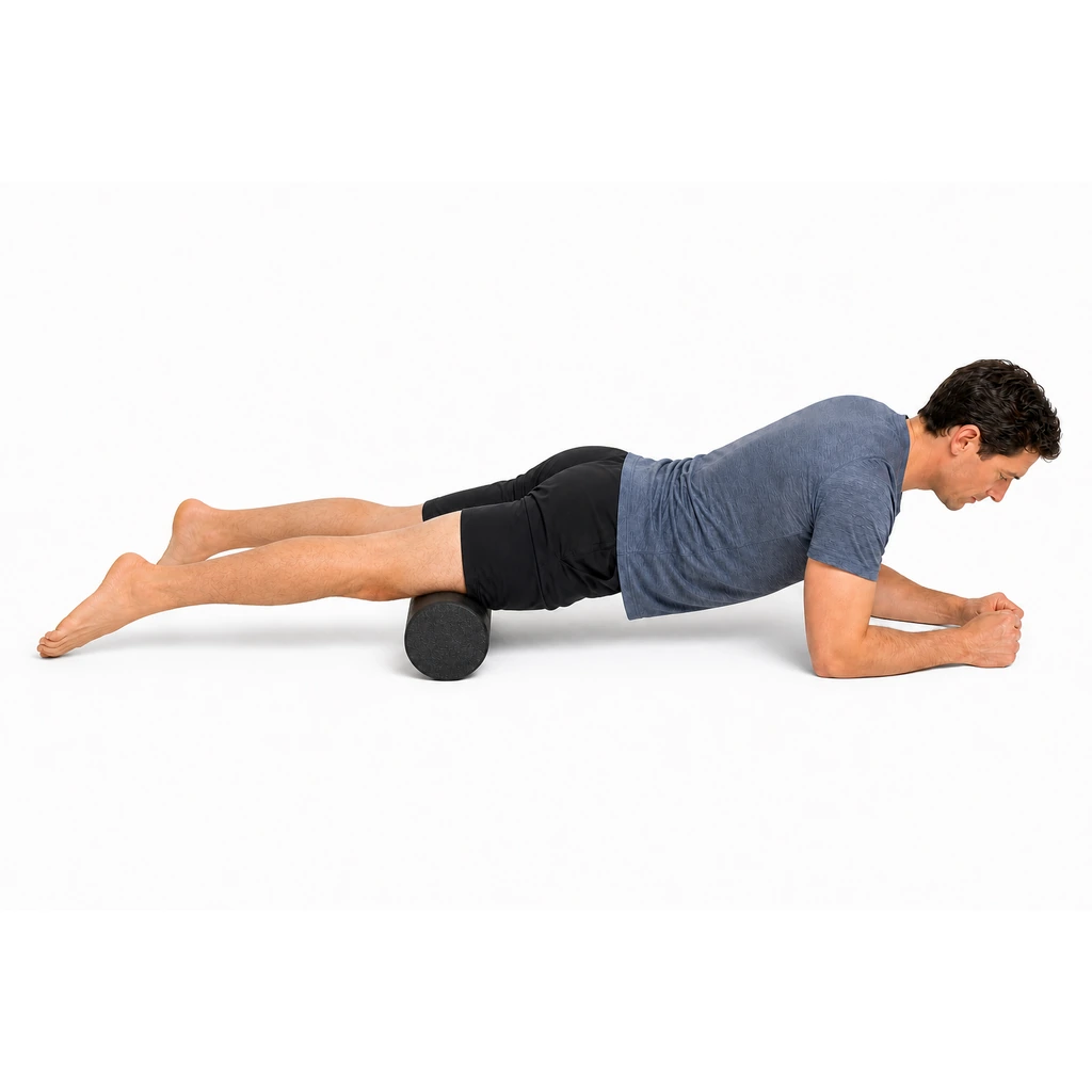 Foam Roll Quadriceps - Step 3 of 4: Move side-to-side to cover full muscle
