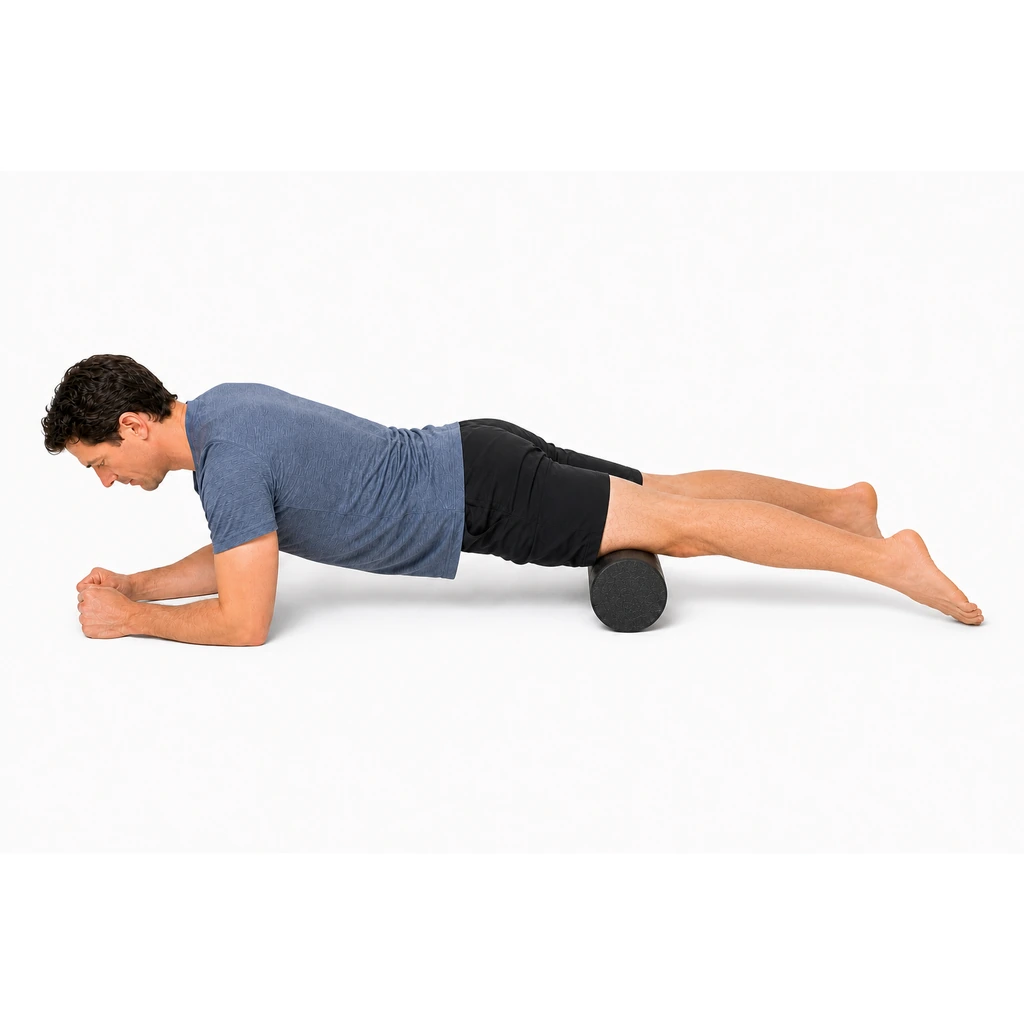 Foam Roll Quadriceps - Step 4 of 4: Repeat on other leg