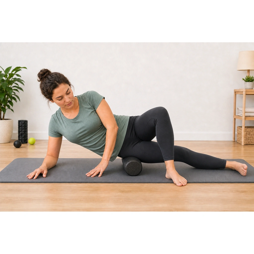 Foam Roller Hip/TFL Release - Step 4 of 4: Breathe and try to relax into tender spots