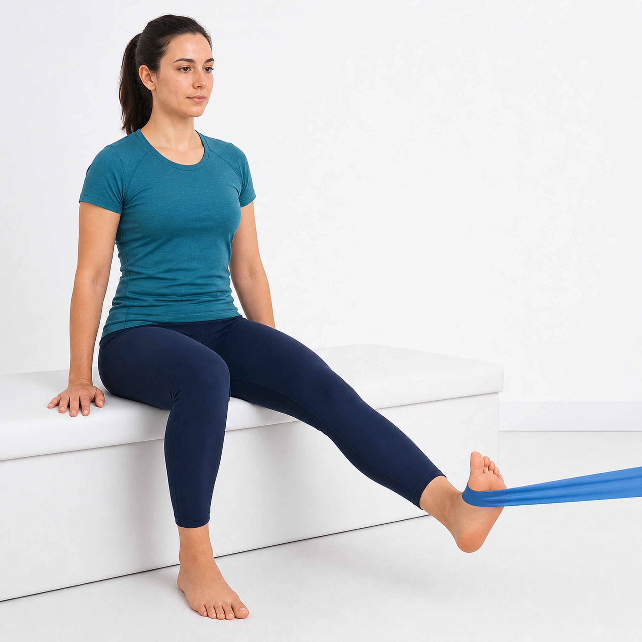 Foot Inversion/Eversion with Band - Step 2 of 6: Turn your foot and toes inward against resistance
