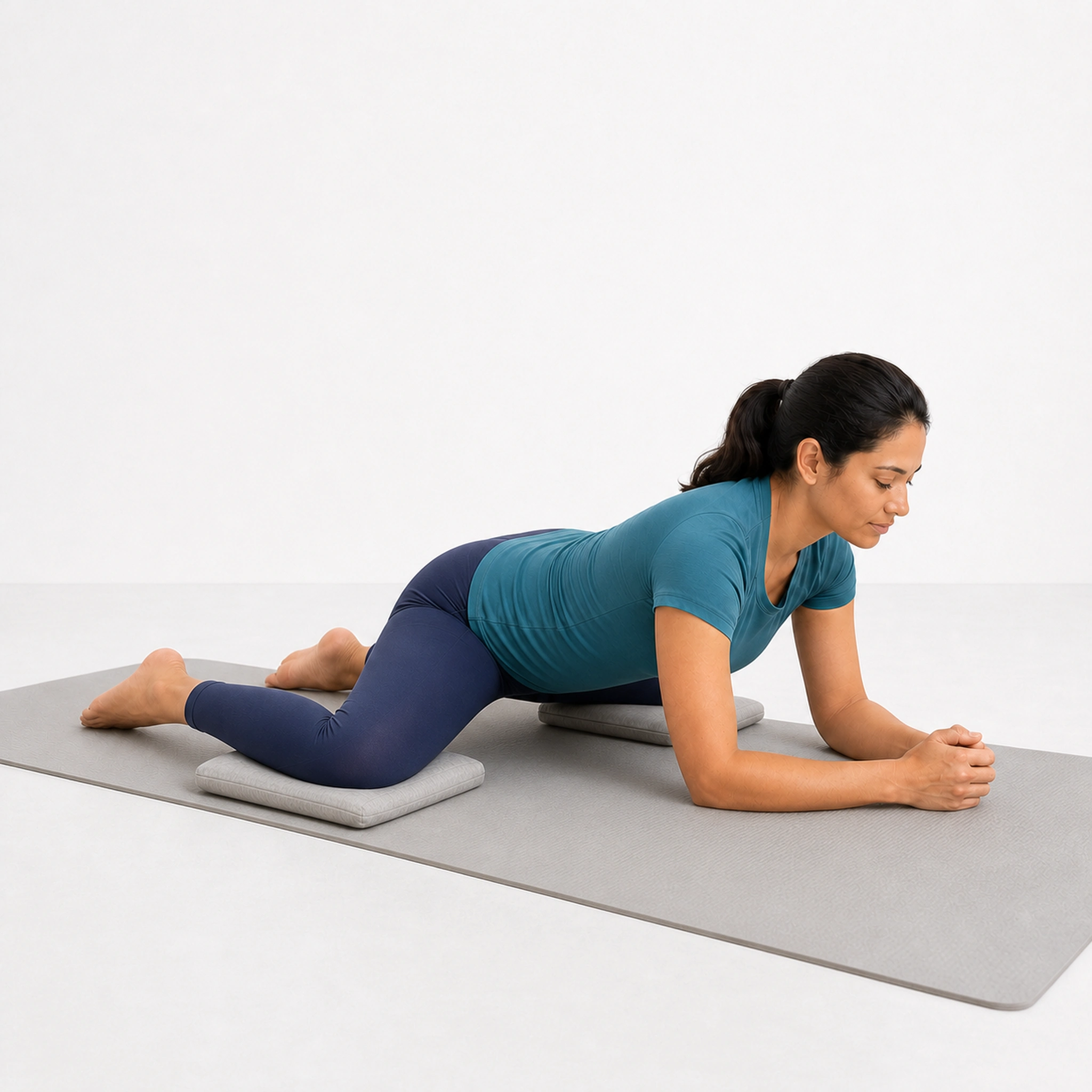 Frog Stretch (Gentle) - Step 3 of 4: Hold briefly or rock gently